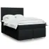 Pat box spring cu saltea, negru, 120x200 cm, textil GartenMobel Dekor
