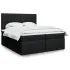 Pat box spring cu saltea, gri deschis, 200x200 cm, textil GartenMobel Dekor