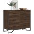 Comodă cu sertare, stejar maro 91x35,5x74,5 cm lemn prelucrat GartenMobel Dekor