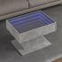 Măsuță de cafea cu LED, gri beton, 50x50x45 cm, lemn prelucrat GartenMobel Dekor
