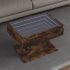 Măsuță de cafea cu LED stejar fumuriu 50x50x45cm lemn prelucrat GartenMobel Dekor