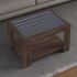 Măsuță de cafea cu LED sonoma gri 73x53x45 cm lemn prelucrat GartenMobel Dekor