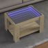 Măsuță de cafea cu LED sonoma gri 73x53x45 cm lemn prelucrat GartenMobel Dekor