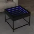 Măsuță de cafea cu LED infinity, negru, 50x50x41 cm GartenMobel Dekor