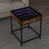 Măsuță de cafea cu LED infinity, negru, 40x40x51 cm GartenMobel Dekor