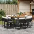 Set mobilier de grădină cu perne, 15 piese, negru, poliratan GartenMobel Dekor