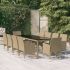 Set mobilier de grădină, 11 piese, gri, poliratan GartenMobel Dekor