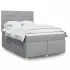 Pat box spring cu saltea, crem, 120x200 cm, textil GartenMobel Dekor
