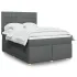 Pat box spring cu saltea, gri deschis, 140x190 cm, textil GartenMobel Dekor