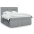 Pat box spring cu saltea, gri deschis, 120x190 cm, textil GartenMobel Dekor