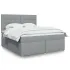 Pat box spring cu saltea, crem, 120x200 cm, textil GartenMobel Dekor
