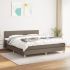 Pat continental cu saltea gri taupe 140x200 cm material textil GartenMobel Dekor