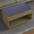 Măsuță de cafea cu LED infinity, stejar maro, 90x50x50 cm GartenMobel Dekor