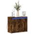 Dulap cu LED, gri beton, 72x34x61 cm, lemn prelucrat GartenMobel Dekor