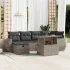 Set canapele de grădină, 7 piese, cu perne, gri, poliratan GartenMobel Dekor
