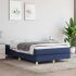 Pat box spring cu saltea, albastru, 120x200 cm, textil GartenMobel Dekor