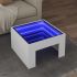 Măsuță de cafea cu LED infinity, alb, 40x40x30 cm GartenMobel Dekor