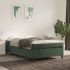 Pat box spring cu saltea, albastru închis, 120x200 cm, catifea GartenMobel Dekor