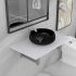 Set mobilier de baie, 2 piese, alb, ceramică GartenMobel Dekor