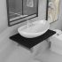 Set mobilier de baie, 2 piese, gri, ceramică GartenMobel Dekor
