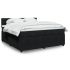 Pat box spring cu saltea, negru, 90x190 cm, catifea GartenMobel Dekor