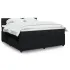 Pat box spring cu saltea, negru, 160x200 cm, catifea GartenMobel Dekor