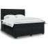 Pat box spring cu saltea, negru, 140x200 cm, catifea GartenMobel Dekor