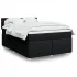 Pat box spring cu saltea, negru, 160x200 cm, textil GartenMobel Dekor