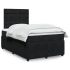 Pat box spring cu saltea, negru, 200x200 cm, catifea GartenMobel Dekor