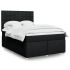 Pat box spring cu saltea, negru, 140x200 cm, textil GartenMobel Dekor