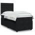 Pat box spring cu saltea, negru, 140x200 cm, catifea GartenMobel Dekor
