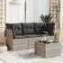 Set mobilier de grădină cu perne, 4 piese, negru, poliratan GartenMobel Dekor