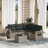 Set mobilier de grădină cu perne, 6 piese, negru, poliratan GartenMobel Dekor