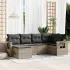 Set mobilier de grădină cu perne, 6 piese, negru, poliratan GartenMobel Dekor