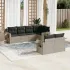 Set canapele de grădină, 7 piese, cu perne, bej, poliratan GartenMobel Dekor