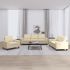 Set de canapele, 3 piese, galben deschis, textil GartenMobel Dekor