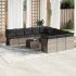 Set canapele de grădină, 12 piese, cu perne, negru, poliratan GartenMobel Dekor