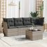 Set mobilier de grădină cu perne, 5 piese, negru, poliratan GartenMobel Dekor