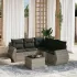 Set mobilier de grădină cu perne, 6 piese, negru, poliratan GartenMobel Dekor