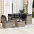 Set mobilier de grădină cu perne, 6 piese, negru, poliratan GartenMobel Dekor