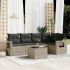 Set mobilier de grădină cu perne, 6 piese, negru, poliratan GartenMobel Dekor