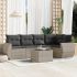 Set mobilier de grădină cu perne, 6 piese, negru, poliratan GartenMobel Dekor