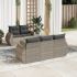 Set mobilier grădină cu perne, 6 piese, gri, poliratan GartenMobel Dekor