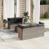 Set mobilier de grădină cu perne, 6 piese, negru, poliratan GartenMobel Dekor
