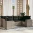 Set mobilier de grădină cu perne, 6 piese, negru, poliratan GartenMobel Dekor