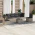 Set canapele de grădină cu perne, 7 piese, negru, poliratan GartenMobel Dekor