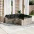 Set mobilier de grădină cu perne, 9 piese, negru, poliratan GartenMobel Dekor