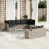 Set mobilier de grădină cu perne, 9 piese, negru, poliratan GartenMobel Dekor