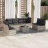 Set mobilier de grădină cu perne, 9 piese, negru, poliratan GartenMobel Dekor