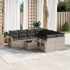 Set mobilier de grădină cu perne, 9 piese, negru, poliratan GartenMobel Dekor